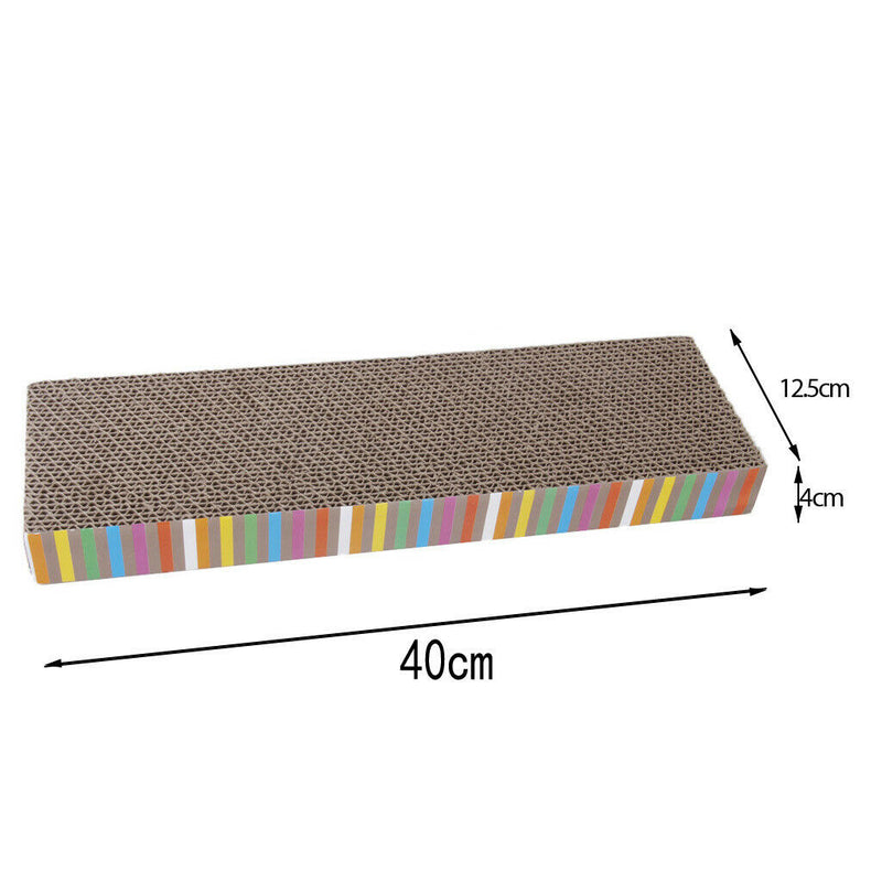 2 in 1 Cat Kitten Cardboard Scratcher Scratch Board Floor Pad with Catnip