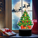 DIY Christmas Tree Diamond Painting LED Light Embroidery Home Night Lamp