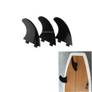 Pack of 3 Premium Surfboard Fins - Thruster Surf Fins -  G5 Tri Fins - Black