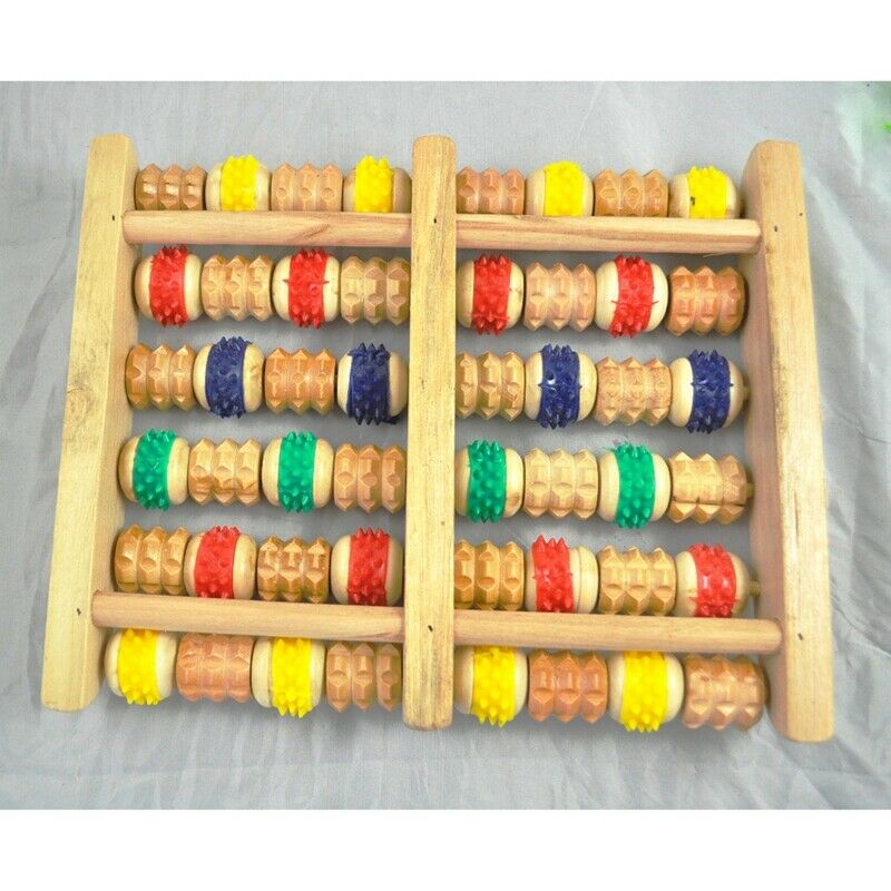 Wooden Foot Roller Massager Reflexology for Stress