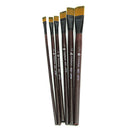 6pcs SHORT FLAT .ART BRUSH SET FINE-THICK Small-Large/Oil/Acrylic Paint/BLL