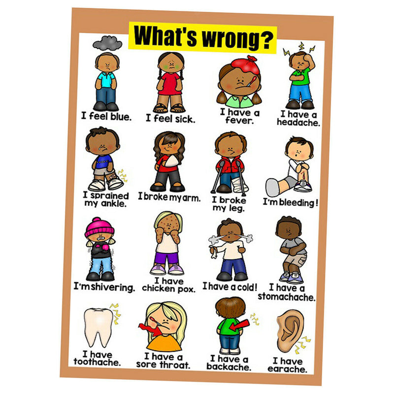 Illness~Kids Fun Early Learning Educational Preschool Poster Charts
