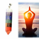 7 Chakra Healing Wand Layered Crystal Healing Balancing Pendants Reiki Therapy