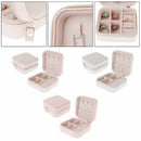 Portable Jewelry Box Zipper PU Storage Organizer Jewelry Holder Packaging D
