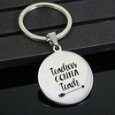 Engraved Letter Stainless Steel Keychain Keyring Best Gift for Teacher Jewe B3C
