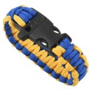 Bracelet Whistle Paracord Camping Sport Outdoor Trekking Followed blue yell
