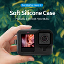 Silicone Housing Cover for GoPro Hero 9 with Lens Cap + Lanyard (Black) A