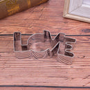 1PC Stainless Steel Cookie Cutter LOVE Letter Shape Forms For Biscuit Mold TY Hn