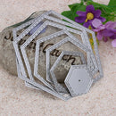 7PCS Hexagon spiral Cutting Dies Stencil Scrapbooking Embossing Paper DIY Card