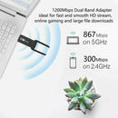 1200Mbps Wireless USB 3.0 5GHz Long Range Dual Band Wifi Adapter Antennas bs