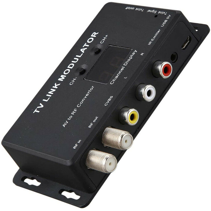TM70 AV To RF UHF Plastic Home Infrared Return Receiver TV Link Modulator Mini