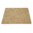 9PCS Kid Safety Play Rug Wood grain EVA Foam Floor Puzzle Pad Work Gym, Lig R6I8
