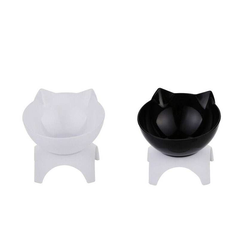 2x Cat Elevated Bowls Raised Food Containers Small Animals Cats Kittens Teddy