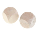 50PCS Blank Wooden Dice 16mm for Baby Blocks Baby Shower DIY Crafts Carving