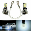 2x H3 6500K White 24-SMD 4014 LED Bulb Fog Light Driving W9G4 Conversion New
