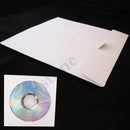 100 PCS CD DVD Disc Paper Sleeves Envelopes Storage Clear Window Case Flap
