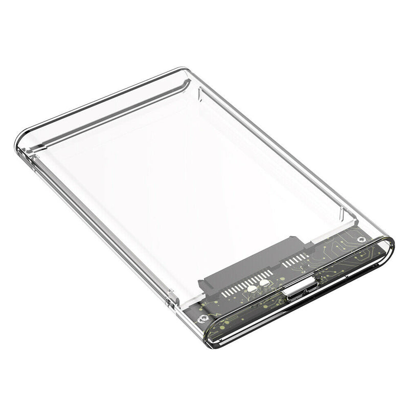2.5 inch Transparent SSD HDD Case SATA to USB 3.0 Micro-B Adapter Enclosure
