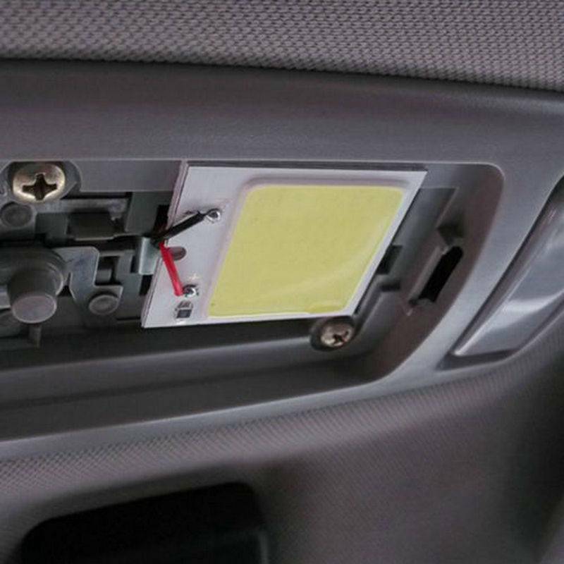 5 Packs White COB Led Panel Dome Light Interior Lamp 12V + T10 Festoon Adapters