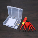 Screwdriver Repair Kit Insulation Electric Manually Red 7pcs