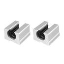 4Pcs 12Mm/0.47Inch SBR12UU Aluminum Open Linear Router Motion Bearing Solid G7B1