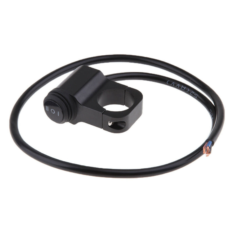 Waterproof 25mm 1" Motorcycle Handlebar Headlight ON/OFF/ON Switch Black