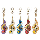 Keychain DIY Full Drills Special Shaped Diamond Painting Musical Note Girl Gifts