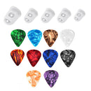 Celluloid Guitar Picks 10 Pack Guitar Plectrum 0.46mm Thin in Metal Case with 5