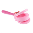 Solid Wooden Cartoon Long Handle Castanet Clapper Children Percussion Toys