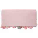 Lady Satin Clutch Bag Flower Evening Party Wedding Purse Chain Shoulder Han O1H8