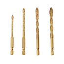 4Pc 6Mm- 12Mm Hex Shank Titanium Tungsten Drill Bit Carbide Tile Glass Cros