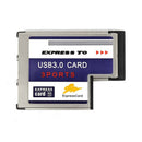 3 Port Hidden Inside USB 3.0 To Express Card 54mm Adapter Converter Chipset O9B1