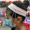 6pcs/set Solid Color Milk Silk Yoga Button Headband Sport Elastic Sweatband