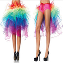 Rainbow Neon Tutu Skirt Rave Party Dance  Half Bustle Burlesque Sexy Clubwear LJ