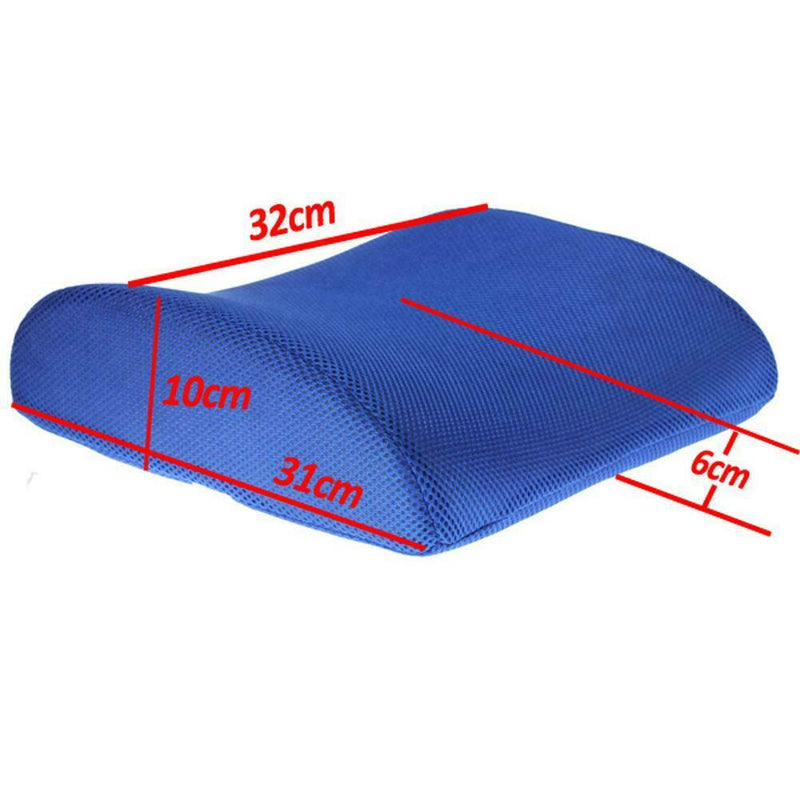 Blue Memory Foam Lumbar Back Support Cushion Pillow for Home Car Auto Seat  A