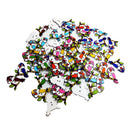 100x Bird Shape Wooden Buttons Sewing Embellishment for Kids Crafts Supplies