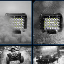 Universal 24 LED 72W 4 Inch Offroad Work Light Bar Fog Light 7200LM 600 DCA