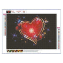 5D DIY Full Drill Diamond Painting Red Love Heart Cross Stitch Embroidery