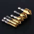 6pcs/set Metric Woodworking Countersink Drill Bit 90 Degree Steel Wood Dril