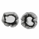 2 Pcs DIY Hairdressing Decoration Black Ballet Hair Net Snood for Ladies A8M5