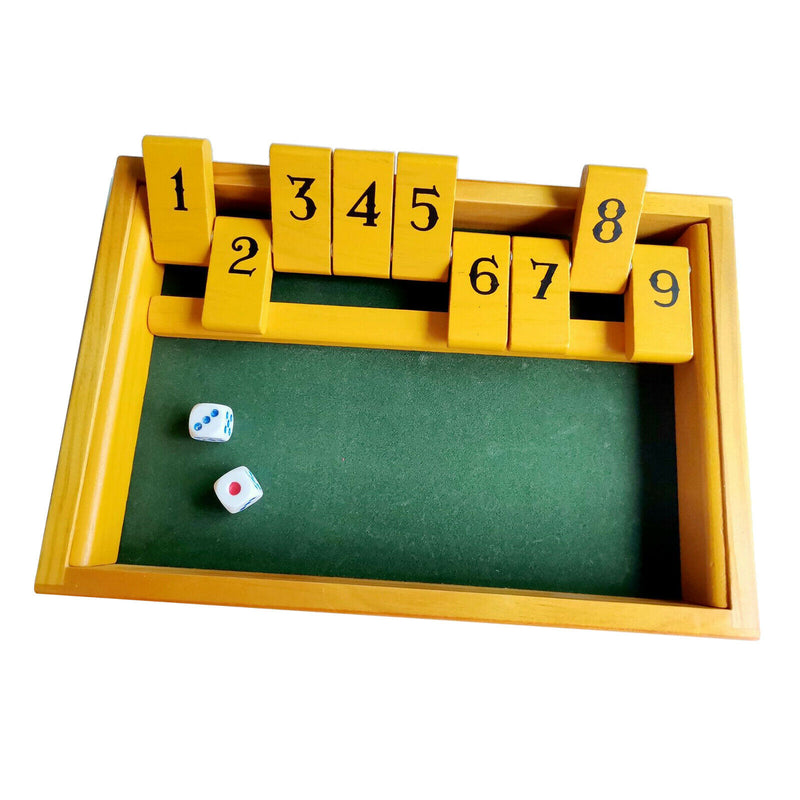 9Digitals2-4 Player Shut the Box Board forTraditional Thinking Strategy Bar Gift