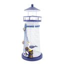 Wrought Iron Nautical Lighthouse Lantern Candle Holder 18cm Seabirds & Boat