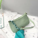 Women Solid Evening Clutch Shoulder Handbags PU Leather Totes Bags (Green)