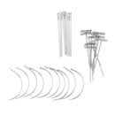 30 Pieces Wig Making Pins Needles Set, Wig T Pins J Pins C Curved Needles Hair