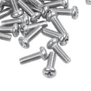 M2.5 x 7mm 304 Stainless Steel Phillips Round Head Screws Bolt 60pcs W2L5