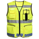 Hot Hi-Vis Safety Vest With Zipper Reflective Jacket Security Waistcoat New Sale