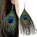 Woman Fashion Ear Jewelry Accessories Dangle Earrings Peacock Pendant Gift