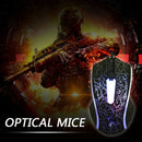 X5 3 Buttons USB Wired Lighting Mouse Optical Ergonomic Office Gaming Mice A