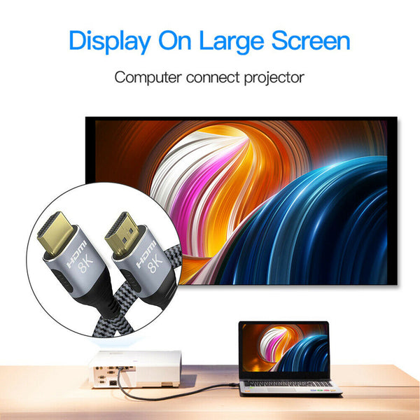 1.5m 8K 60Hz HDMI Male Cable TV Monitor Computer 48Gbps Audio Video Cord