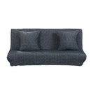 3 Seats Stretch Sofa Slip Cover Washable Soft Couch Slipcovers Dark Grey L