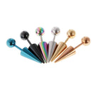 6pcs Mixed Color 16G Stainless Steel Barbell Ear Studs Earring Piercing